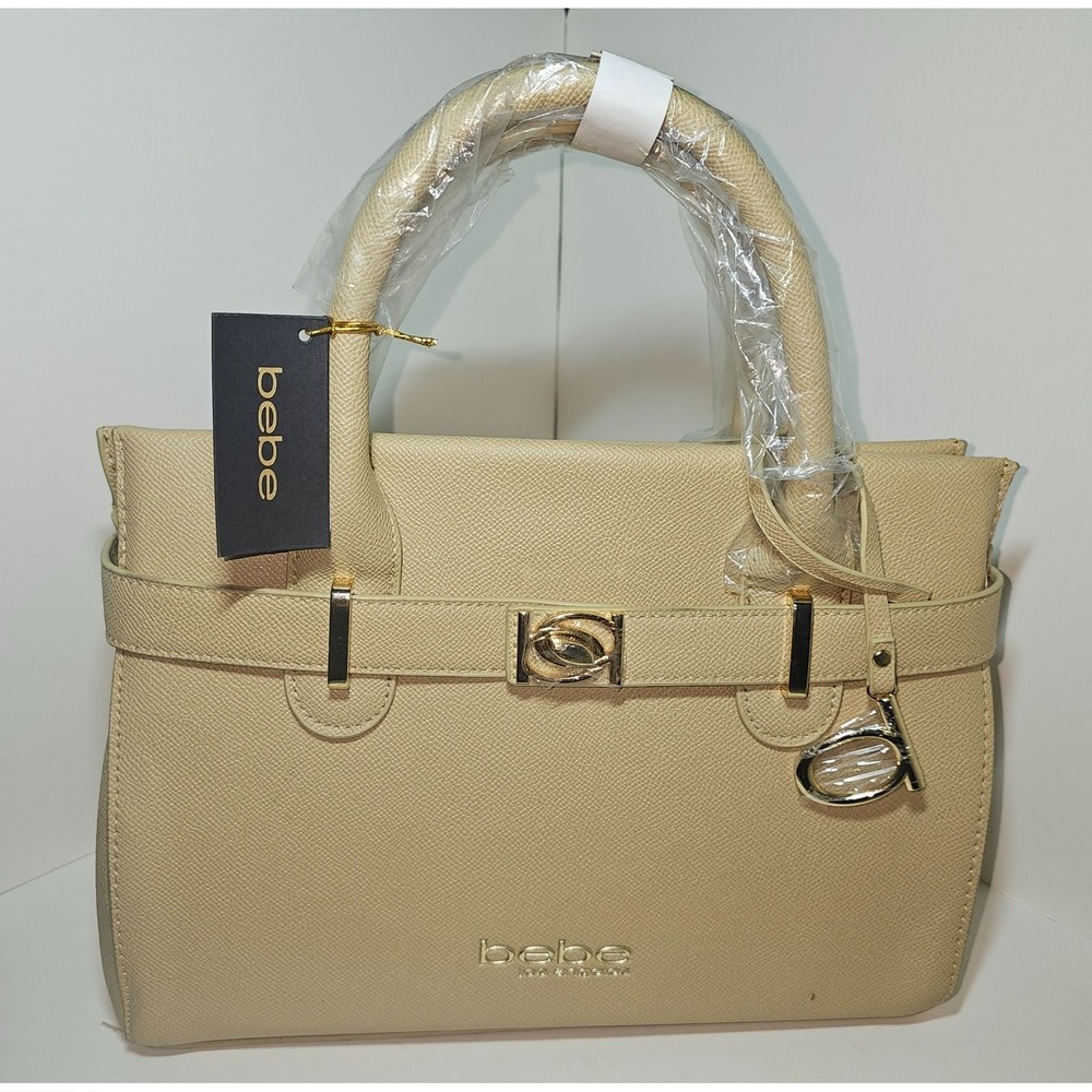 Bebe Evie Satchel Handbag Beige NWT MSRP$109